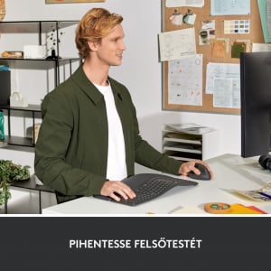 Logitech Lift balkezes függőleges ergonómikus vezeték nélküli egér grafitszürke (910-006474)