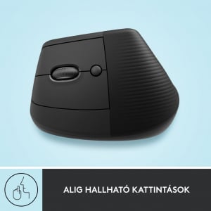 Logitech Lift balkezes függőleges ergonómikus vezeték nélküli egér grafitszürke (910-006474)