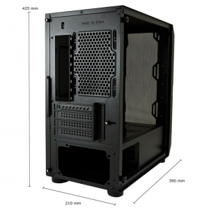 LC Power Gaming 712MB - Polynom_X táp nélküli ablakos M-ATX ház fekete (LC-712MB-ON)