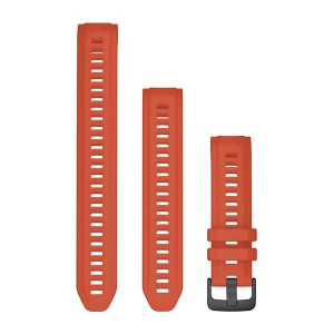 Garmin óraszíj extra hosszú kiegészítő pánttal (Instinct 2S) szilikon, 20mm pipacs színű (010-13104-18)