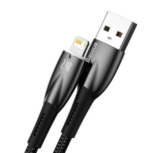 Baseus Glimmer Series USB - Lightning kábel 1m fekete (CADH000201)