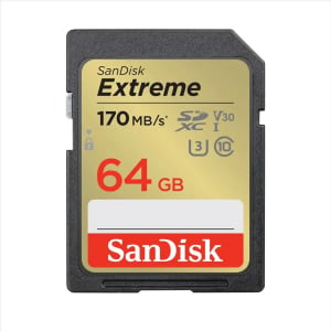 64GB SDXC Sandisk Extreme CL10 U3 V30 (SDSDXV2-064G-GNCIN / 121579)