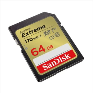 64GB SDXC Sandisk Extreme CL10 U3 V30 (SDSDXV2-064G-GNCIN / 121579)