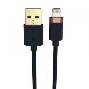 Duracell USB - Lightning kábel 2m fekete (USB7022A)