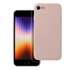Utángyártott Apple iPhone SE 2022/SE 2020/8/7 Magsafe szilikon tok rózsaszín (69859)