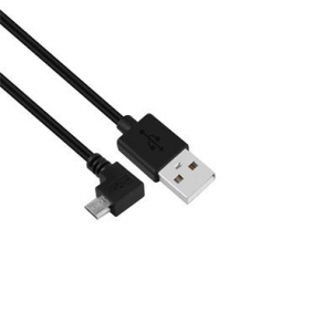 IRIS USB-A -  microUSB (90°-ban hajlított) kábel 2m fekete (CX-130)