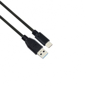 IRIS USB-A - USB Type C 3.1 Gen 1 harisnyázott kábel 1m fekete (CX-143)