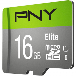 16GB microSDHC PNY Elite U1 + adapter (P-SDU16GU185GW-GE)