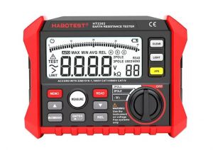 Habotest HT2302 digitális földelési ellenállás mérő