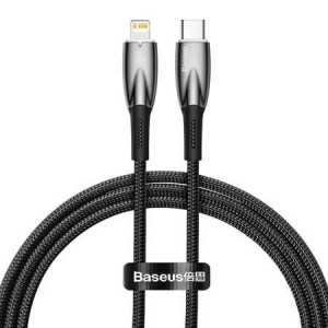 Baseus Glimmer Series USB-C - Lightning kábel 1m fekete (CADH000001)