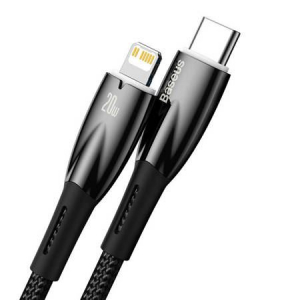 Baseus Glimmer Series USB-C - Lightning kábel 1m fekete (CADH000001)
