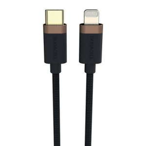 Duracell USB-C - Lightning kábel 1m fekete (USB9012A)