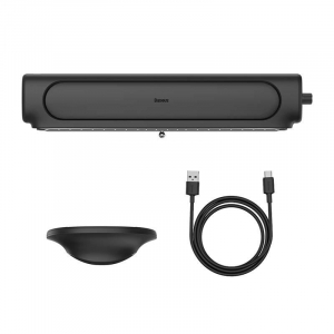 Baseus Refreshing asztali oszcilláló ventilátor monitortartóval fekete (ACQS000001)