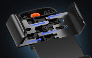 Baseus Easy Control Clamp Autós telefontartó tapadókoronggal fekete (SUYK020001)