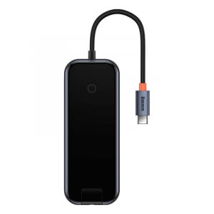 Baseus AcmeJoy 5 az 1-ben Hub USB-C - 2xUSB 3.0 USB 2.0 USB-C PD RJ45 sötétszürke (WKJZ010113)