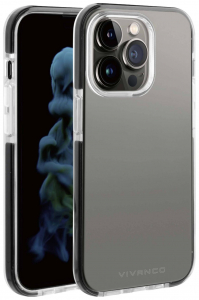 Vivanco Rock Solid Apple iPhone 14 Pro Maxtok átlátszó fekete (RSCVVIPH14PMT)