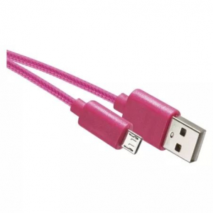 EMOS SM7006P USB-A 2.0 - microUSB-B 2.0 töltő- és adatkábel 1m rózsaszín