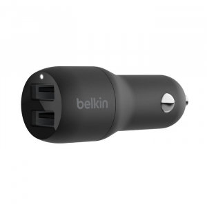 Belkin BoostCharge 2xUSB-A autós töltő 24W fekete (CCB001btBK)