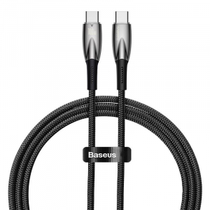 Baseus Glimmer USB-C - USB-C töltőkábel 100W 1m fekete (CADH000701)
