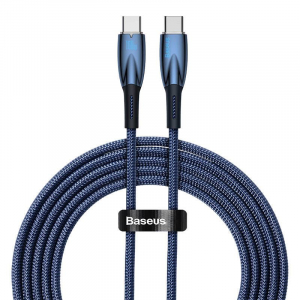 Baseus Glimmer USB-C USB-C töltőkábel 100W 2m kék (CADH000803)