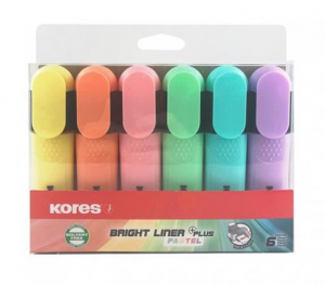Kores Bright Liner Plus Pastel szövegkiemelő készlet 0,5-5 mm 6 szín (36166)