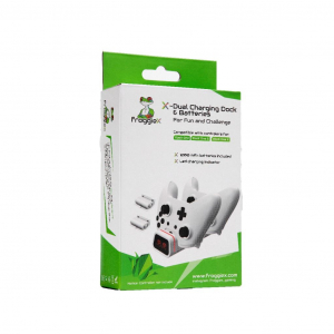 FroggieX Dual Charging Dock & Batteries Xbox One dupla töltőállomás és akkumulátor fehér (FX-XB-C2-W)