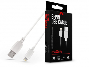 Maxlife TF-0173 USB - Lightning adat- és töltőkábel 1m fehér