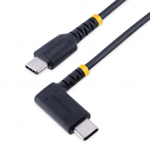 Startech.com USB Type-C - USB Type-C (hajlított) adat- és töltőkábel 30cm fekete (R2CCR-30C-USB-CABLE)