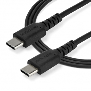 Startech.com USB Type-C - USB Type-C adat- és töltőkábel 1m fekete (RUSB2CC1MB)