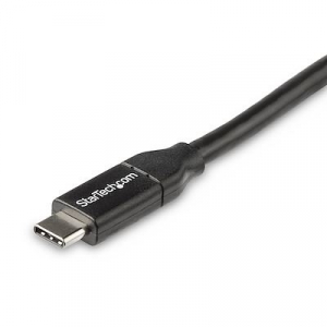 Startech.com USB Type-C - USB Type-C adat- és töltőkábel 0.5m fekete (USB2C5C50CM)