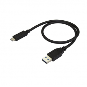 Startech.com USB-A - USB Type-C adat- és töltőkábel 0.5m fekete (USB31AC50CM)