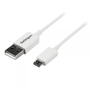 Startech.com USB-A - USB Micro-B adat- és töltőkábel 0.5m fehér (USBPAUB50CMW)