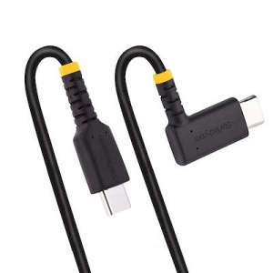 Startech.com USB Type-C - USB Type-C (hajlított) adat- és töltőkábel 1m fekete (R2CCR-1M-USB-CABLE)