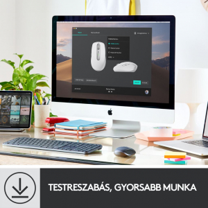 Logitech MX Anywhere 3 vezeték nélküli bluetooth egér halványszürke (Logi bolt támogatás) (910-006216)