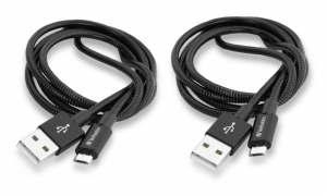 Verbatim MicroUSB - USB-A adat- &eacute;s t&ouml;ltők&aacute;bel 100cm fekete, 2db (48874)