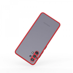 Cellect Samsung A14 5G műanyag tok piros fekete (CEL-MATT-A14-5GRBK)