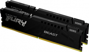 16GB 5200MHz DDR5 RAM Kingston Fury Beast Black CL36 (2x8GB) (KF552C36BBEK2-16)