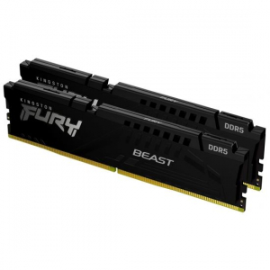 64GB 6000MHz DDR5 RAM Kingston Fury Beast Black CL40 (2x32GB) (KF560C40BBK2-64)