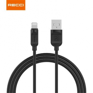 Recci RCL-P100B Lightning - USB-A adat- és töltőkábel 1m fekete