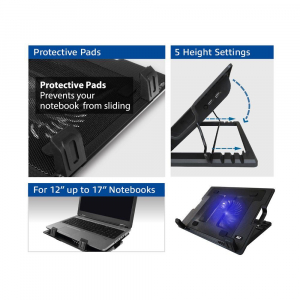 ACT AC8110 17" laptop hűtőpad 2-Port Hub fekete