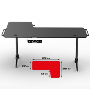 Spirit of Gamer Headquarter 600R gaming asztal fekete (SOG-DESK600R)