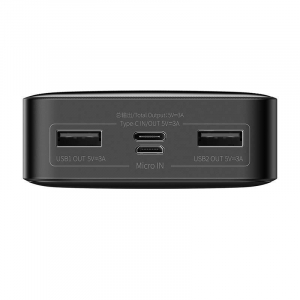 Baseus Bipow Powerbank 20000mAh 2xUSB-A + USB-C 15W fekete (PPBD050101)