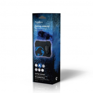 Nedis GMMP110BK optikai Gaming egér és egérpad fekete-kék