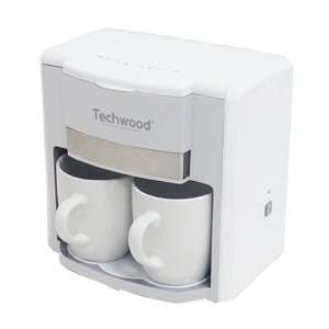 Techwood TCA-202 kávéfőző 2 kerámia csészével fehér