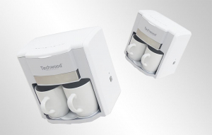 Techwood TCA-202 kávéfőző 2 kerámia csészével fehér