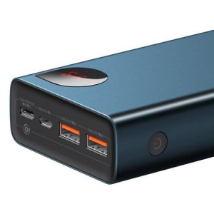 Baseus Adaman Metal Powerbank 20000mAh 2xUSB-A, USB-C, microUSB kék (PPIMDA-D03)