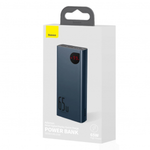 Baseus Adaman Metal Powerbank 20000mAh 2xUSB-A, USB-C, microUSB kék (PPIMDA-D03)