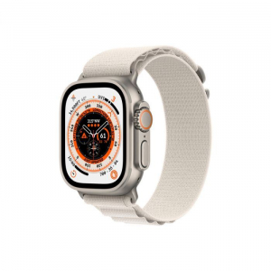 Apple Watch Ultra GPS + Cellular 49mm titántok, csillagfény alpesi pánt  (M) (MQFR3CM/A) - Bontott termék!