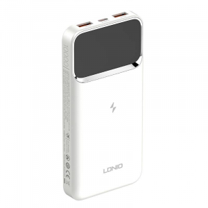 Ldnio PQ11 Powerbank 10000mAh vezeték nélküli töltés 22.5W fehér (PQ11)