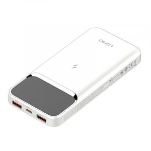 Ldnio PQ11 Powerbank 10000mAh vezeték nélküli töltés 22.5W fehér (PQ11)